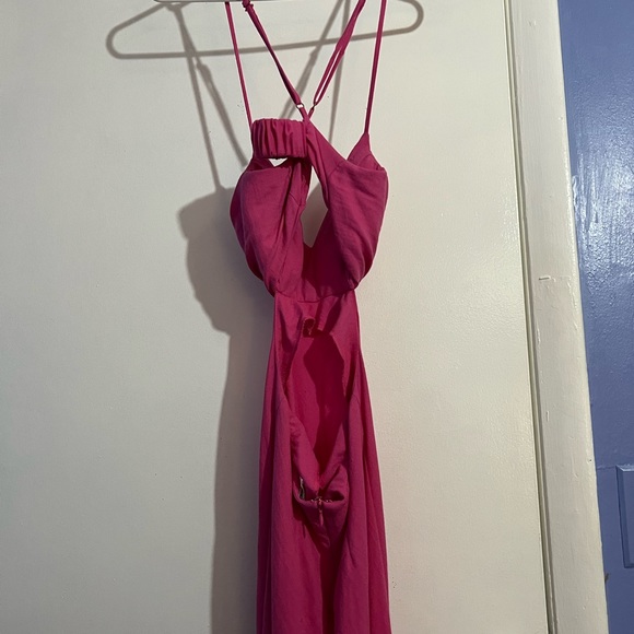 Pink long dress. Worn once, great for prom, weddings, ect. - Picture 5 of 5